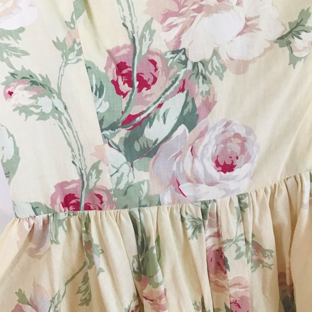 Vintage S.G. Gilbert Yellow Floral Dress - Picture 3 of 14